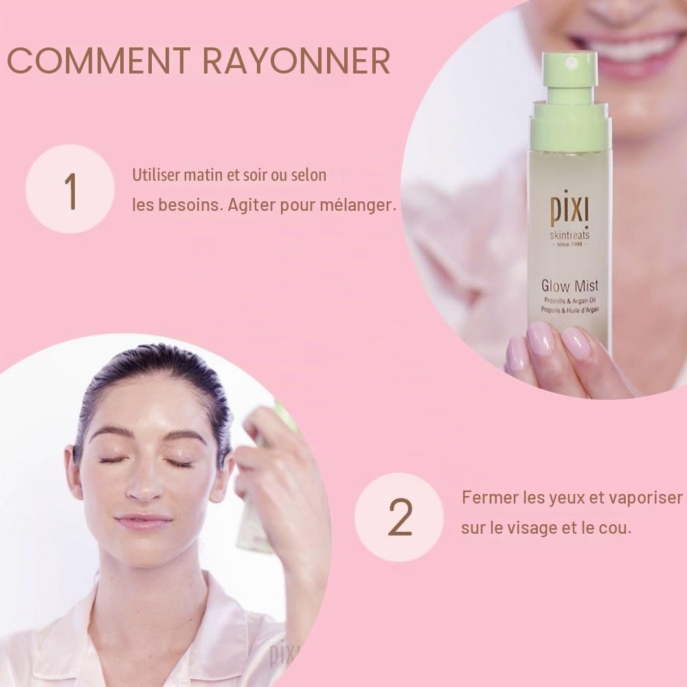 Pixi Glow Tonic Glow Mist brume éclat 80 ml 21 huiles