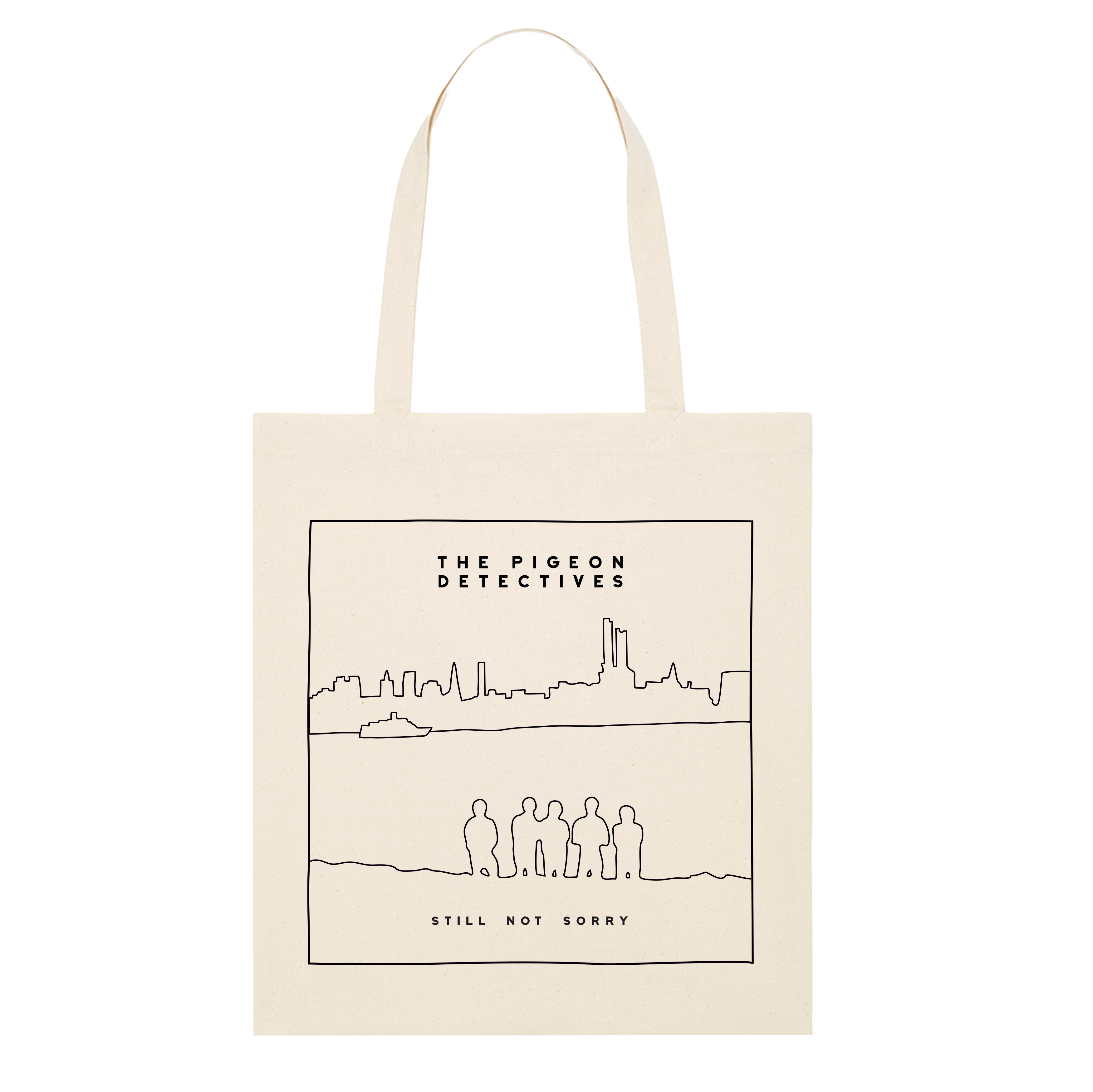 Pigeon Detectives Still Not Sorry sac tote beige double face
