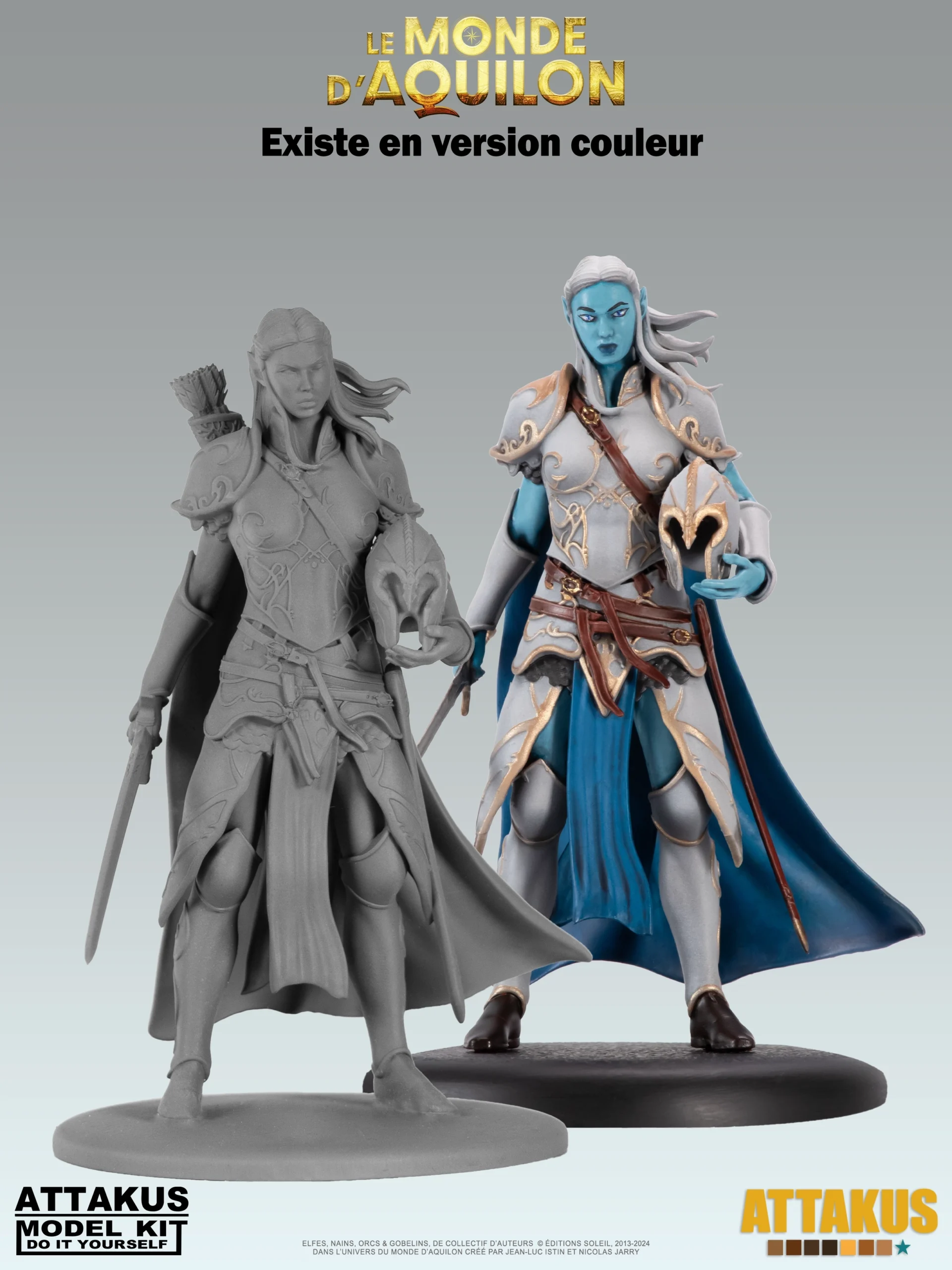 Attakus Model Kit Lanawyn Elfes figurine à peindre résine