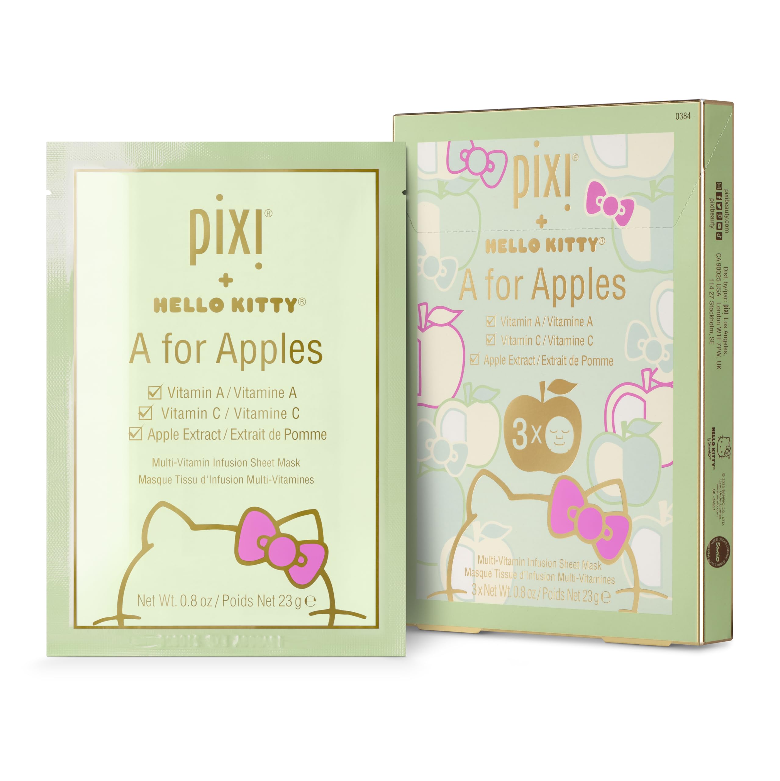 Pixi Vitamin-C A for Apples Masque Visage 3x23 g éclat