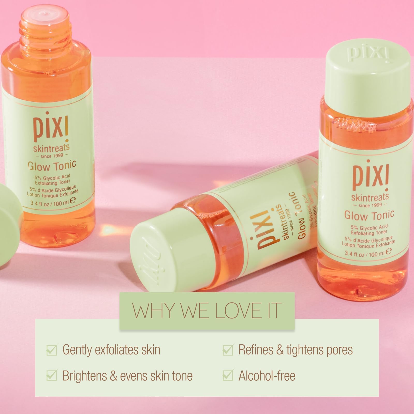 Pixi Glow Tonic lotion tonique exfoliante 100 ml