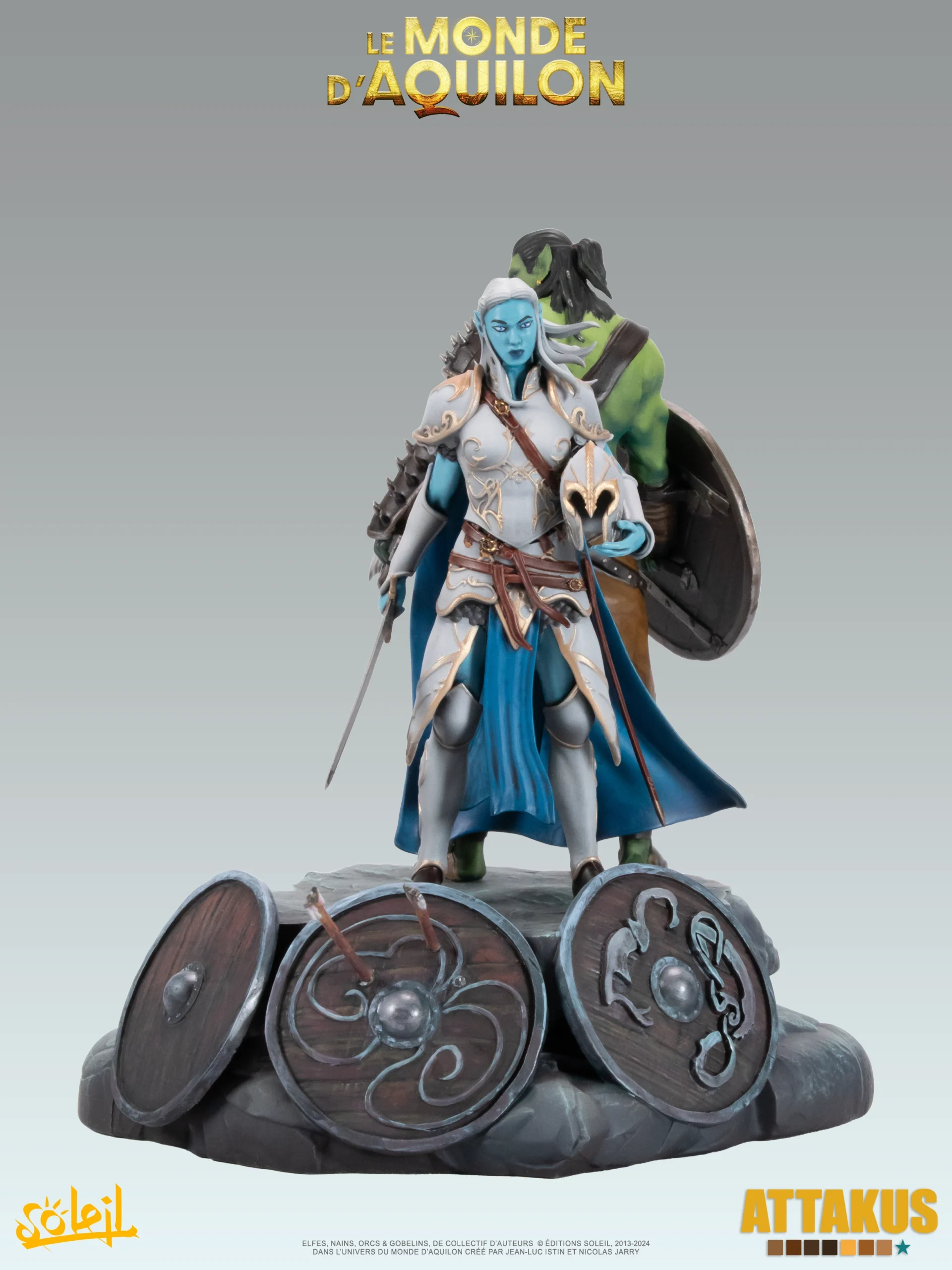 Attakus Prestige Diorama des boucliers Elfes diorama couleur 200 ex