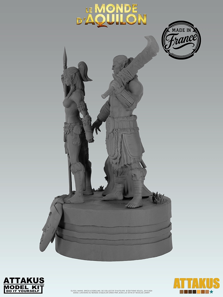 Attakus Model Kit diorama Elfes Masques AQ14D résine 120 mm