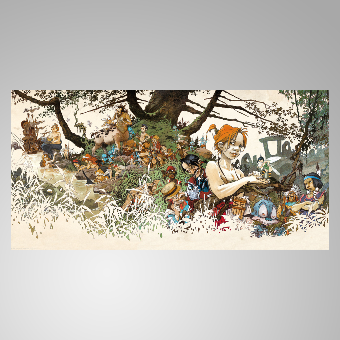Attakus Collection Atlas Loisel Peter Pan affiche couleur 100x50 signée