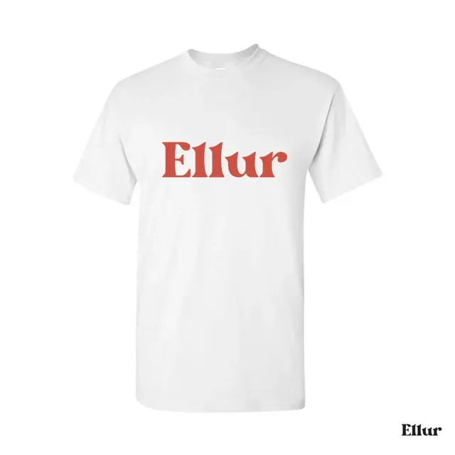 Ellur Logo T-shirt blanc logo rouge