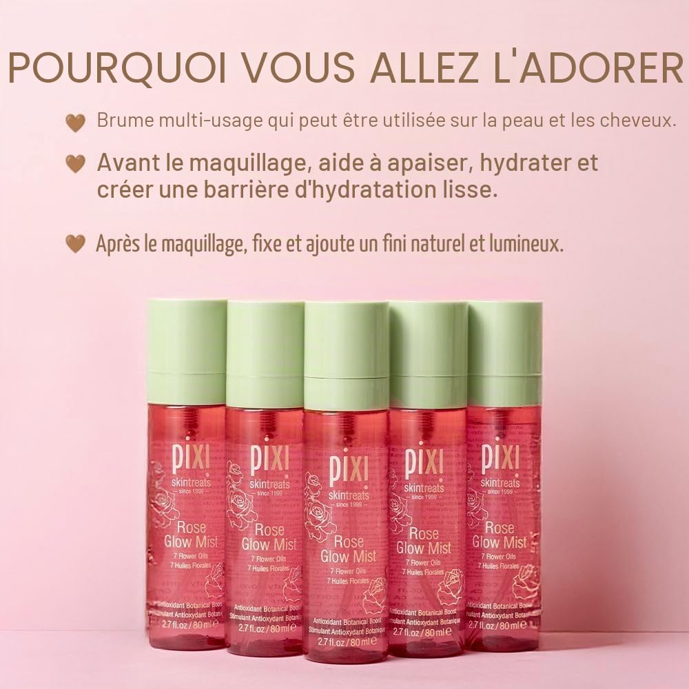 Pixi Rose Glow Mist brume visage rose 80 ml