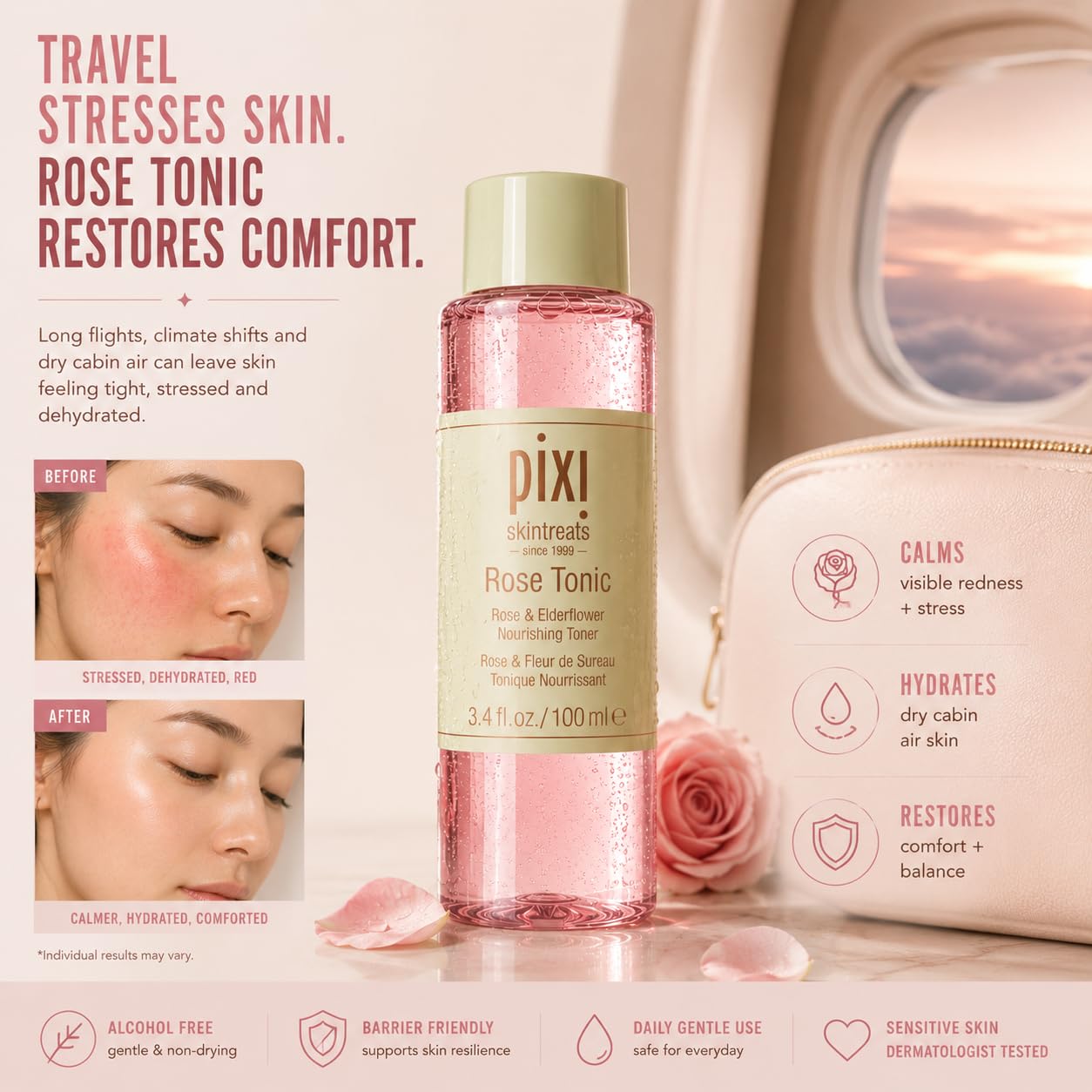 Pixi Rose Tonic lotion tonique rose 100 ml