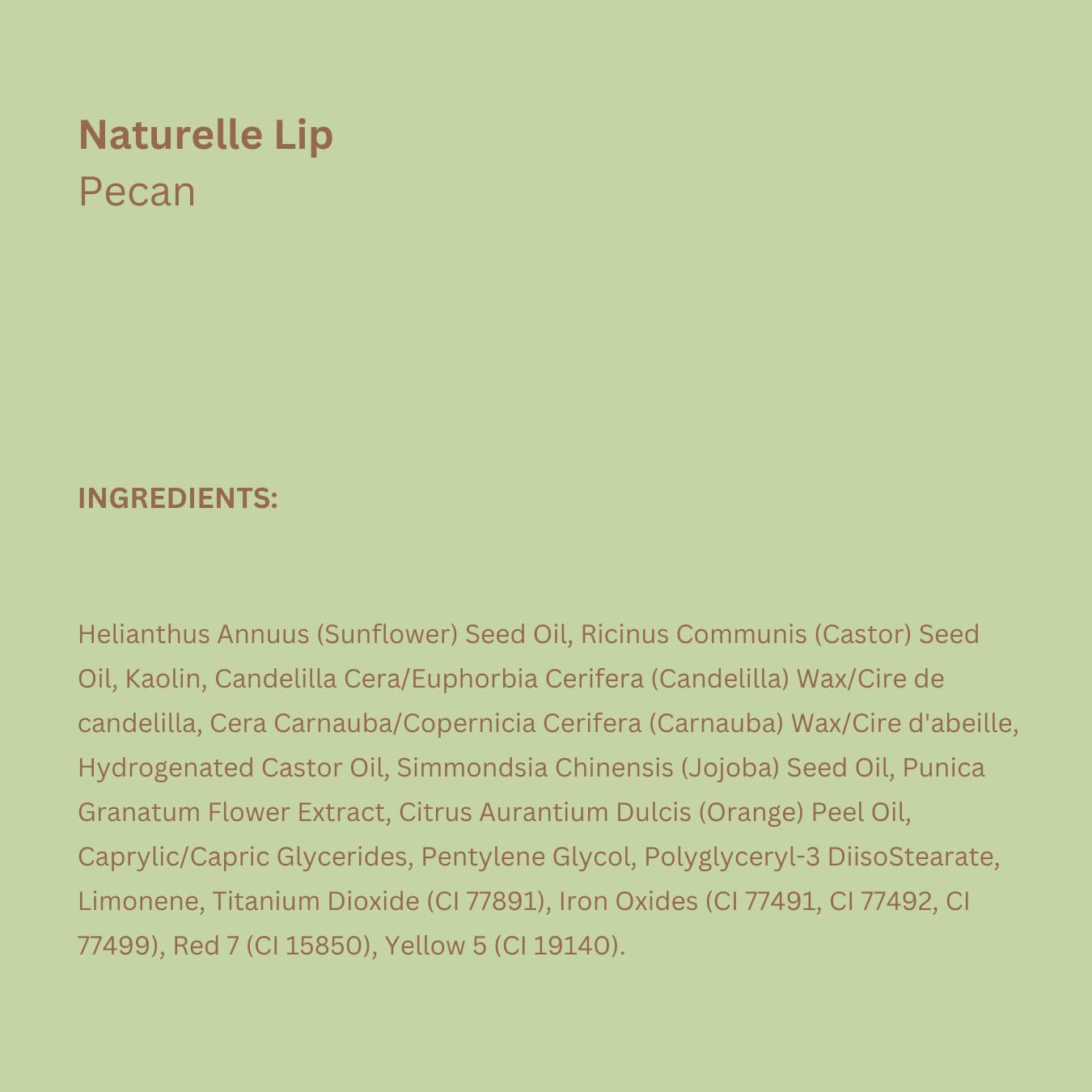 Pixi ColourTreats NaturelleLip rouge Pecan 3,4 g