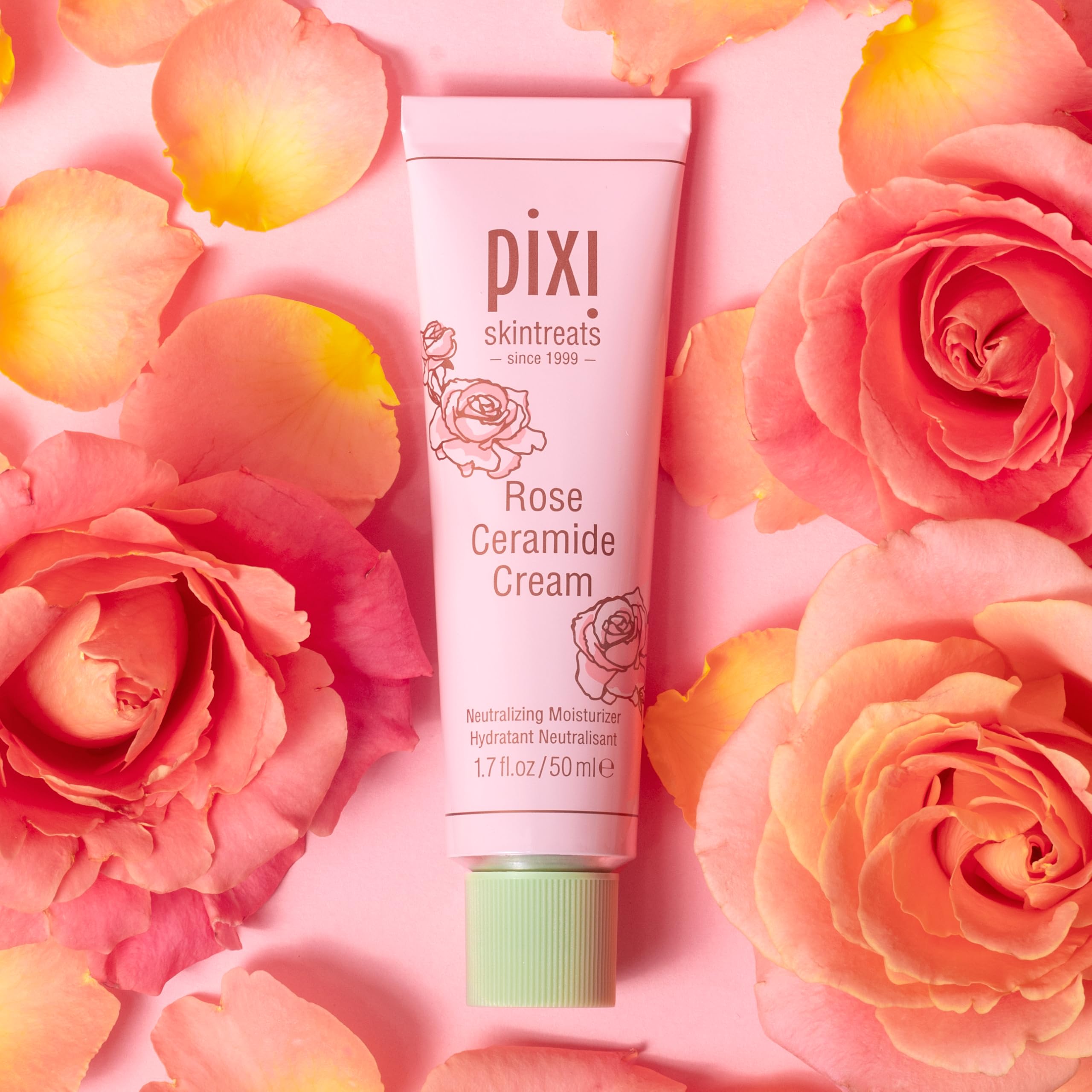 Pixi Rose Ceramide Cream Creme Visage Huile Rose 50 ml