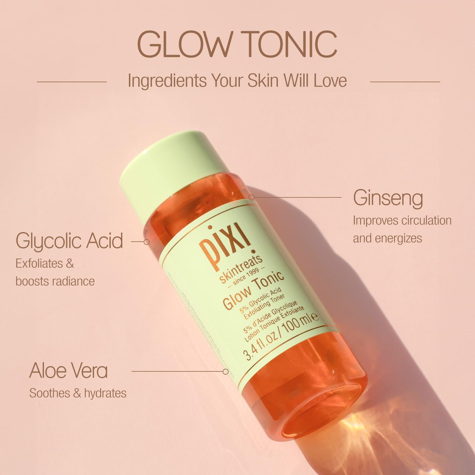 Pixi Glow Tonic lotion tonique exfoliante 100 ml