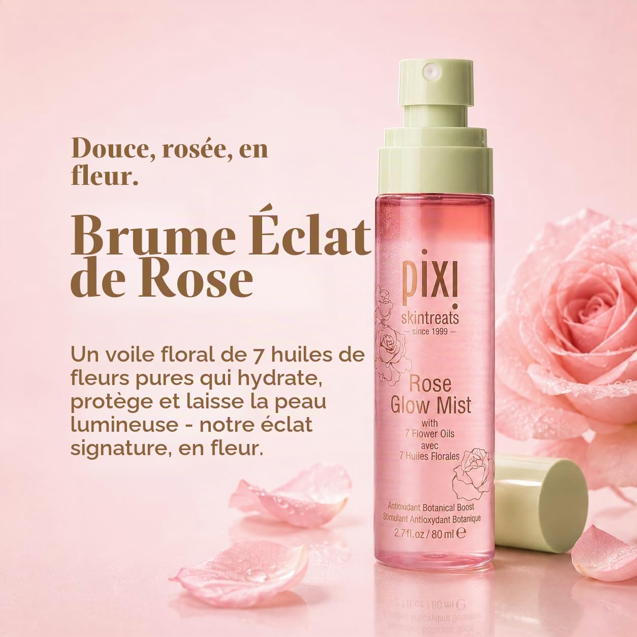 Pixi Rose Glow Mist brume visage rose 80 ml