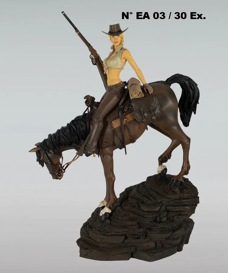 Attakus Prestige Angela à cheval statuette résine 39 cm EA 03/30