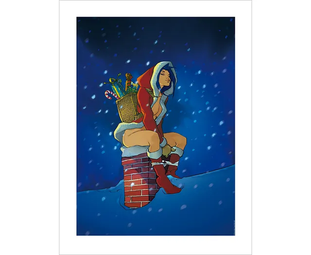 Attakus Collection Atlas affiche Vatine Pin-up de Noël 30x40 cm